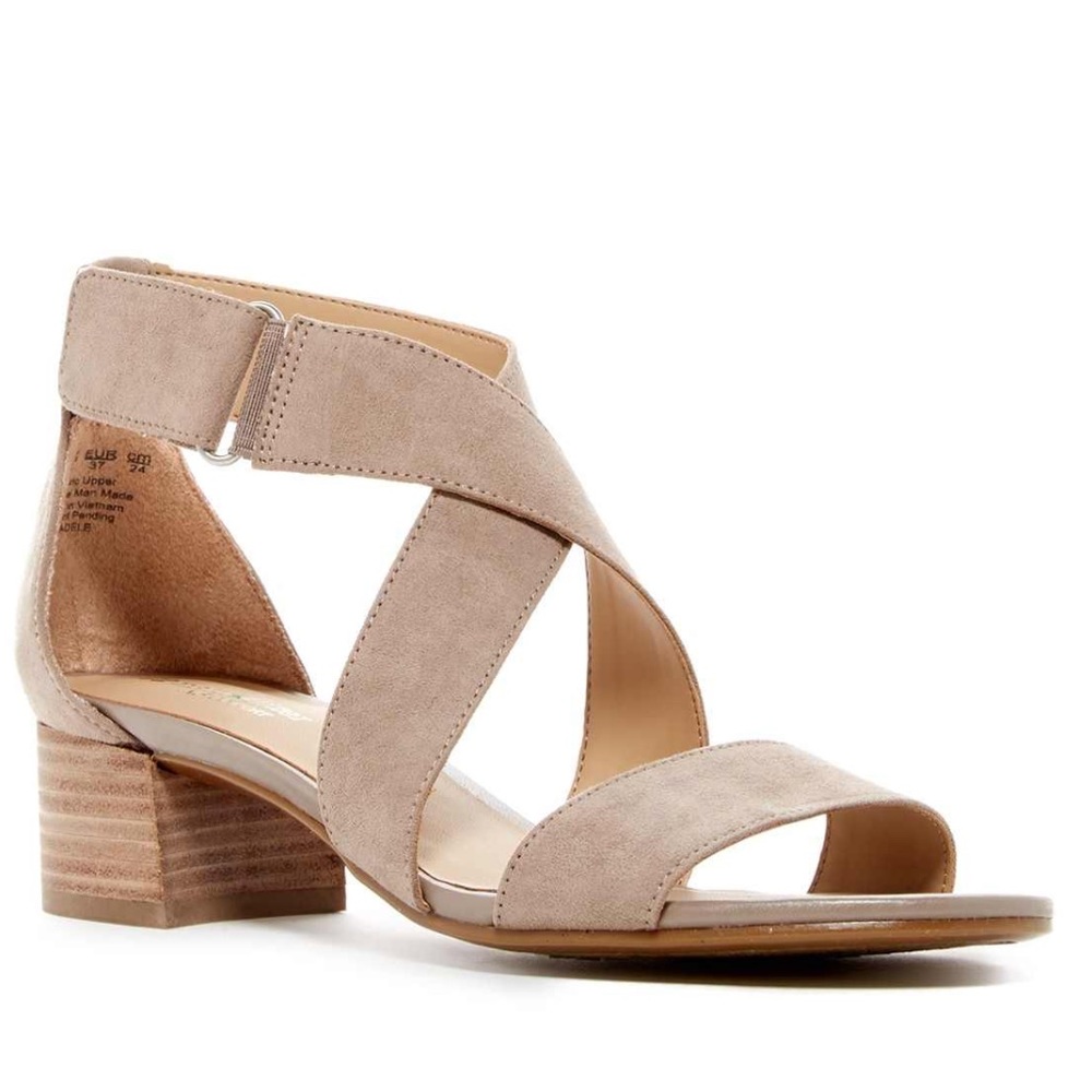 COPY - Naturalizer - Block-heel, Nude Suede Sandals
